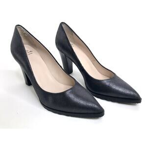 Andre Assous Sandy Pewter Point-Toe Pumps Brushed-Suede Size 6.5 US 36.5 EU NEW